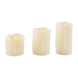 Juego de 3 velas led