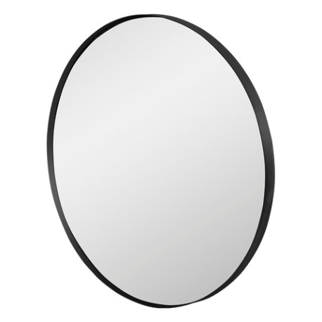 Espejo circular marco negro 70 cm