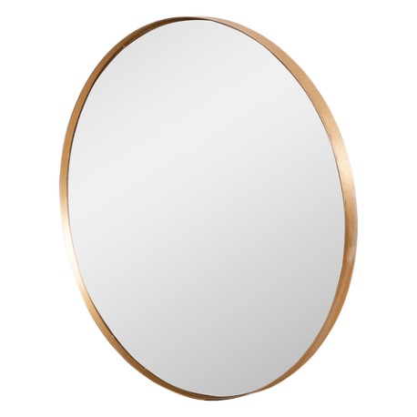 Espejo circular marco dorado