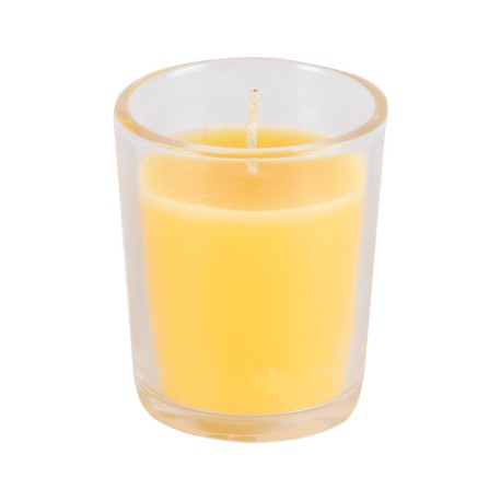 Vaso De Vidrio Votivo Amarillo