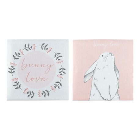 Juego de cuadros Pink Rabbit