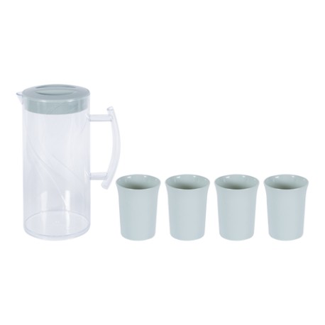 Set de jarra con 4 vasos